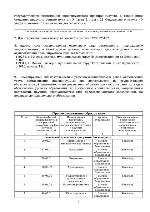 Лицензия — стр. 2